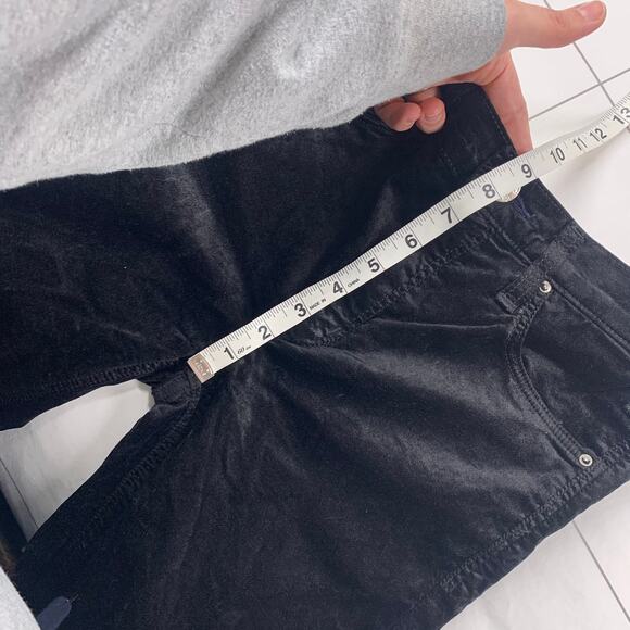 McGuire Pants Womens 27 Black Velvet Skinny Classic Neutral Holiday Stretch - Picture 9 of 11